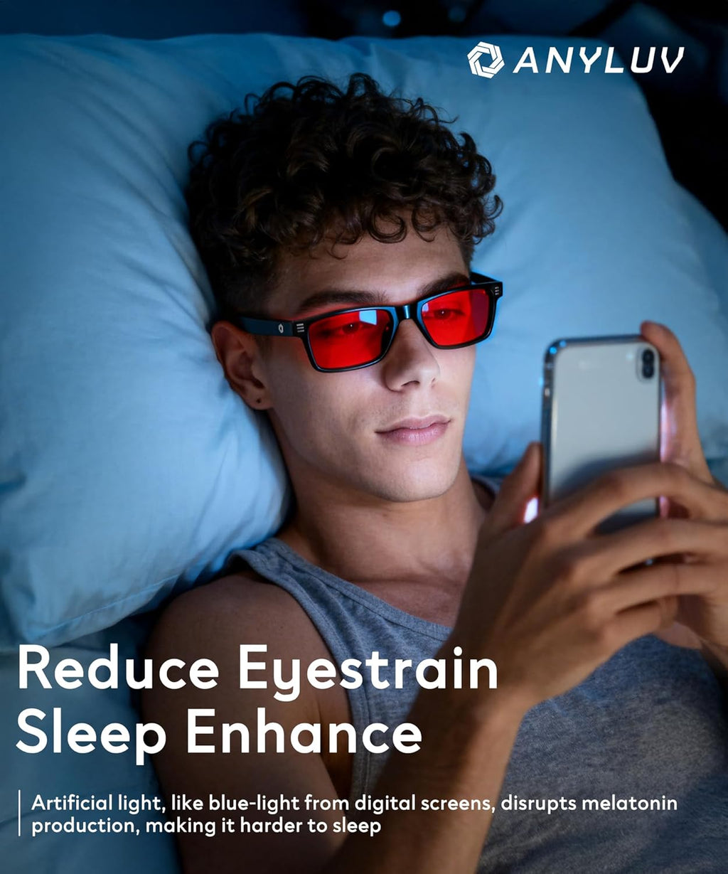 Blue Light Glasses Men Woman, Blue Light Blocking Glasses for Computer Gaming, Eye Strain Relief Eye Protection